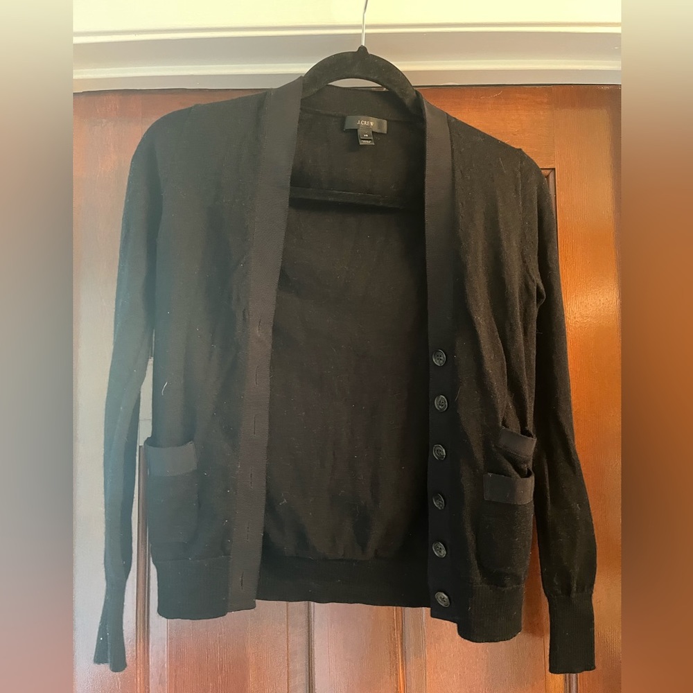 Black J.Crew Wool Cardigan